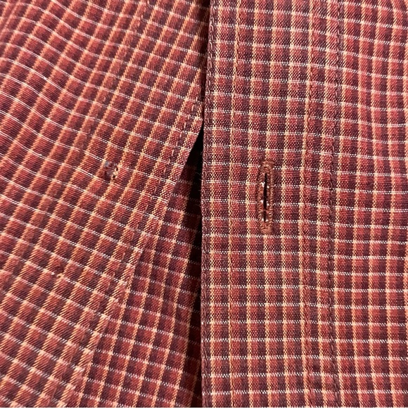 Columbia Sportswear Men's Button Down Long Sleeve Red Tan Check Shirt L - Picture 12 of 15
